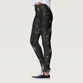 Muster-schwarze Katzenaugen-lustige Leggings