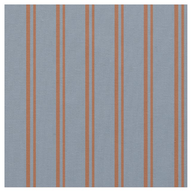 Muster Sienna & Light Slate Gran Streifen Stoff (Nahaufnahme)