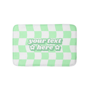 Muster-Slogan für das Muster Pastell Green White C Badematte