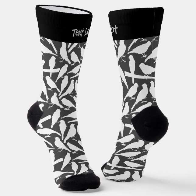 Muster-Socken für Vogel-Silhouetten Socken (Gewinkelt)