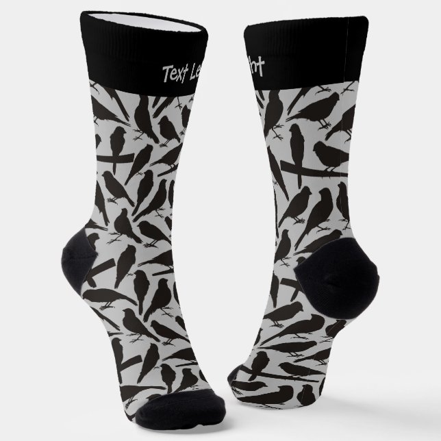 Muster-Socken für Vogel-Silhouetten Socken (Gewinkelt)