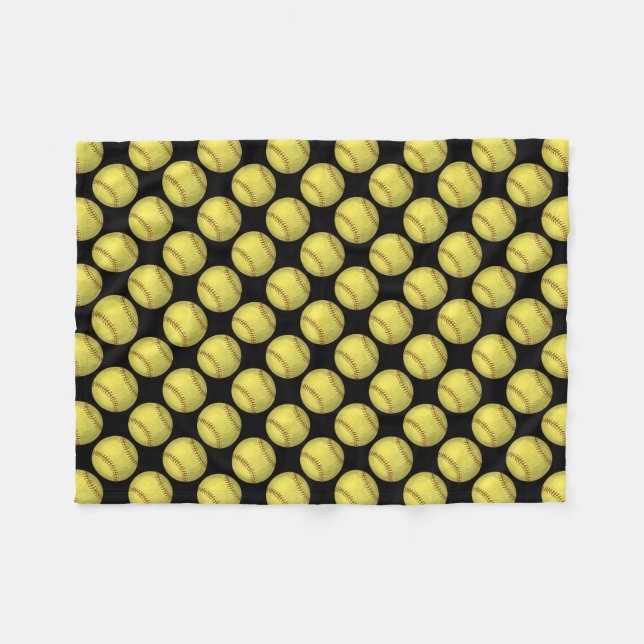 Muster-Softball Fleecedecke (Vorderseite (Horizontal))