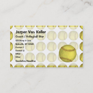Muster Softball Visitenkarte