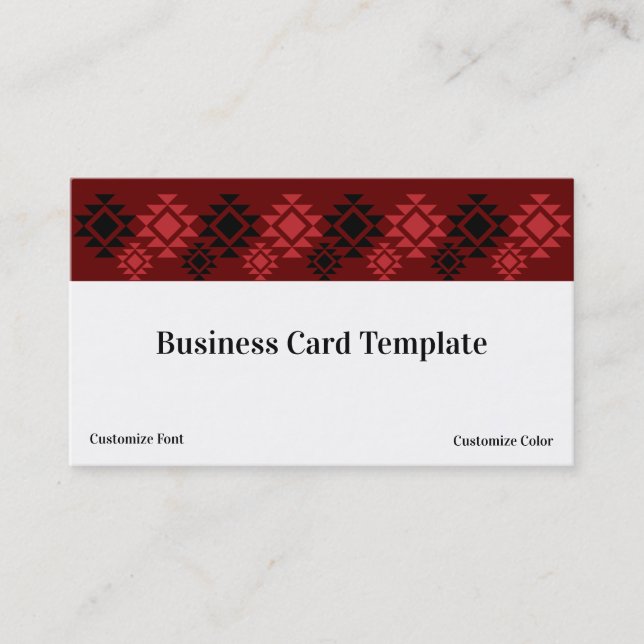 Muster Southwestern Business Card Visitenkarte (Vorderseite)