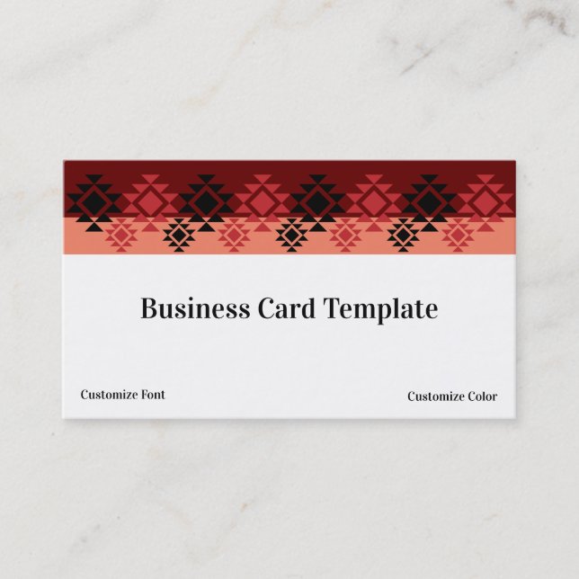 Muster Southwestern Business Card Visitenkarte (Vorderseite)