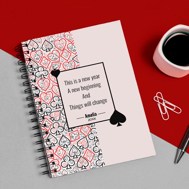 Muster-Spielkarten-Notebook Notizbuch (Pattern playing cards Notebook
)