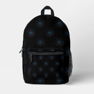Muster Sternenexplosion Mitternacht | Minimalistis Bedruckter Rucksack