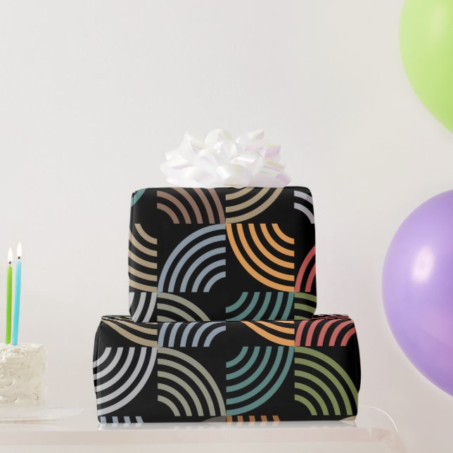 Muster Stilvoll modern - geometrisch Vintag Geschenkpapier (Partygeschenke)