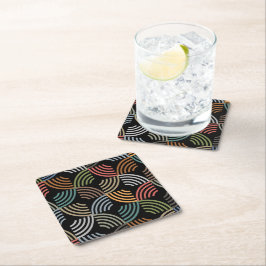 Muster Stilvoll modern - geometrisch Vintag Rechteckiger Pappuntersetzer