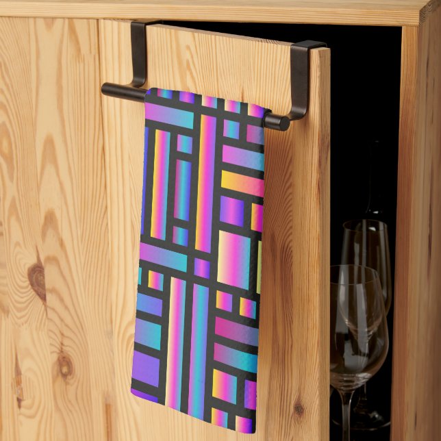 Muster Stilvoll modern - geometrischer Tartan der  Geschirrtuch (Drittel gefaltet)