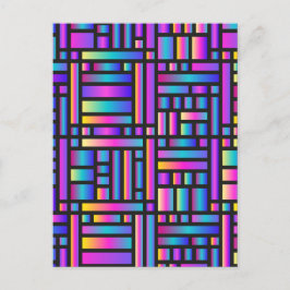 Muster Stilvoll modern - geometrischer Tartan der  Postkarte