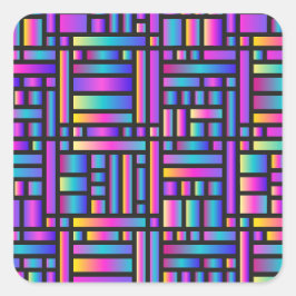 Muster Stilvoll modern - geometrischer Tartan der Quadratischer Aufkleber
