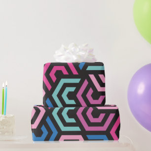 Muster Stilvoll modern - Mode geometrisch farbig Geschenkpapier