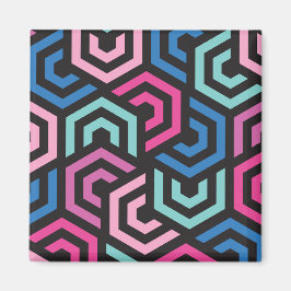 Muster Stilvoll modern - Mode geometrisch farbig Magnet