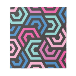 Muster Stilvoll modern - Mode geometrisch farbig Notizblock