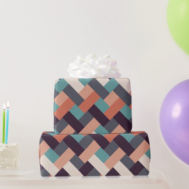 Muster Stilvolle Mode- Geometrisch Moderne Vintag Geschenkpapier (Partygeschenke)