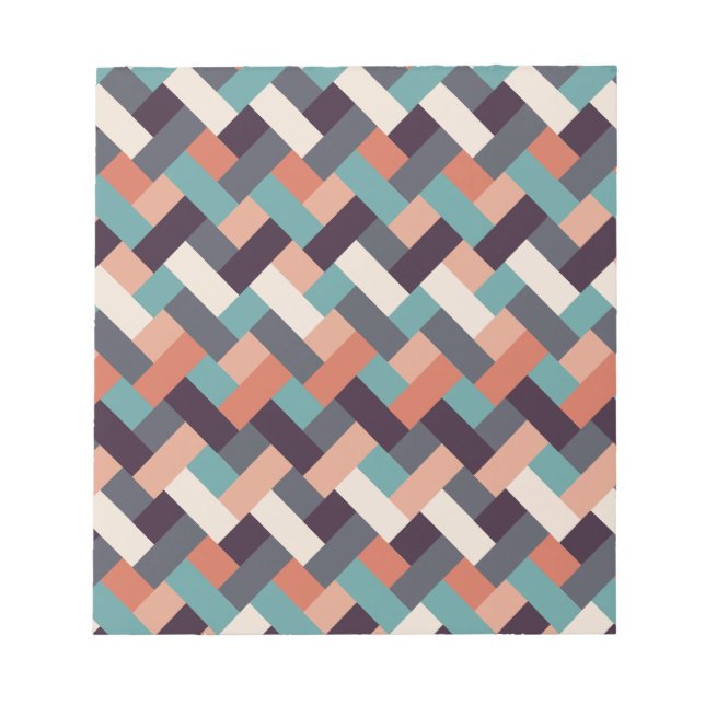 Muster Stilvolle Mode- Geometrisch Moderne Vintag Notizblock (Vorderseite)