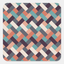Muster Stilvolle Mode- Geometrisch Moderne Vintag Quadratischer Aufkleber