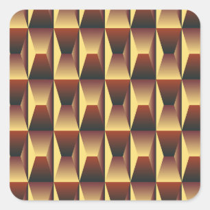 Muster Stilvolle Mode- Geometrische Moderne Elegan Quadratischer Aufkleber