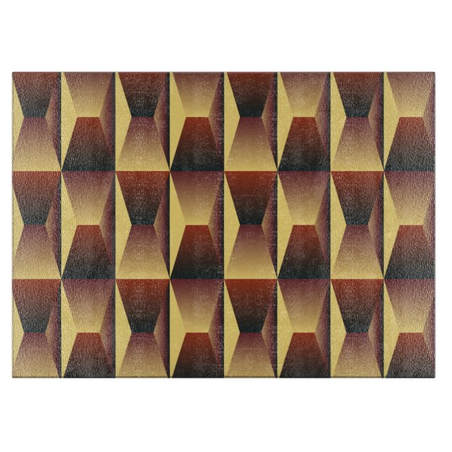 Muster Stilvolle Mode- Geometrische Moderne Elegan Schneidebrett (Vorderseite)
