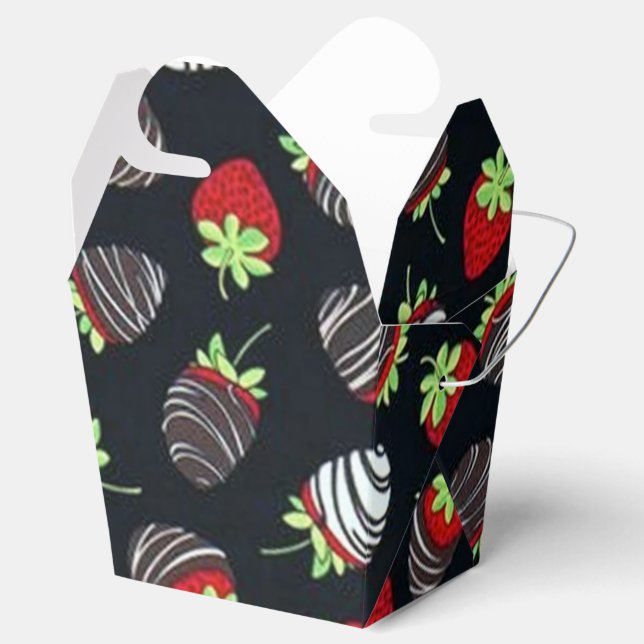 Muster Strawberries Schokolade "Abnehmen" Box Geschenkschachtel (Geöffnet)