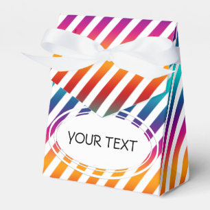 Muster - Streifen - Farbe + Farbe und Text Geschenkschachtel