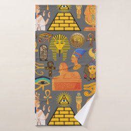 Muster Symbol antiker ägyptischer Hieroglyphus Badehandtuch