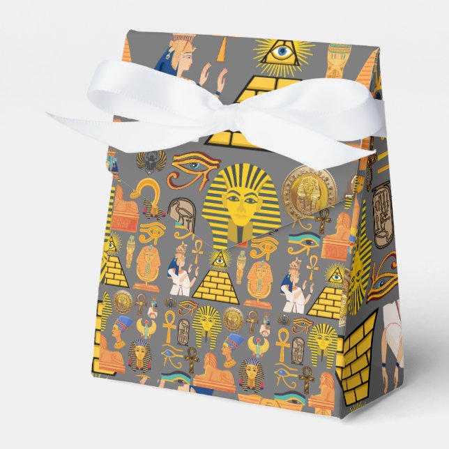 Muster Symbol antiker ägyptischer Hieroglyphus Geschenkschachtel (Vorderseite)