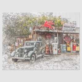 Muster T & Allgemeiner Store Vintage Entpackung Seidenpapier