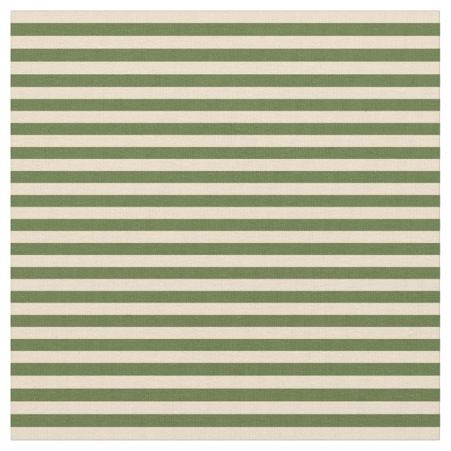 Muster Tan und Dunkle Olive Green Lines/Streifen Stoff (Nahaufnahme)