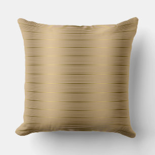 Muster Tan und Gold Streifen Kissen