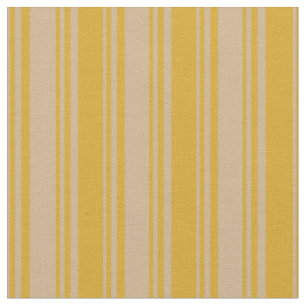 Muster Tan und Goldenrod Linien/Streifen Stoff