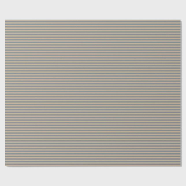 Muster Tan und Light Slate Gray Streifen Geschenkpapier (Flach)