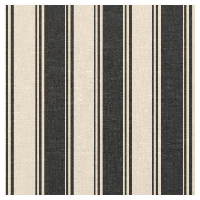 Muster Tan und Schwarze Streifen Stoff (Nahaufnahme)