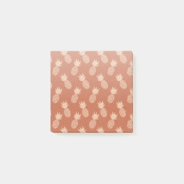 Muster Terracotta & Peach Tropical Pineapse Post-it Klebezettel