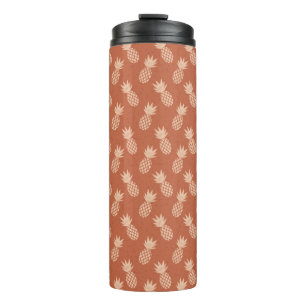 Muster Terracotta & Peach Tropical Pineapse Thermosbecher