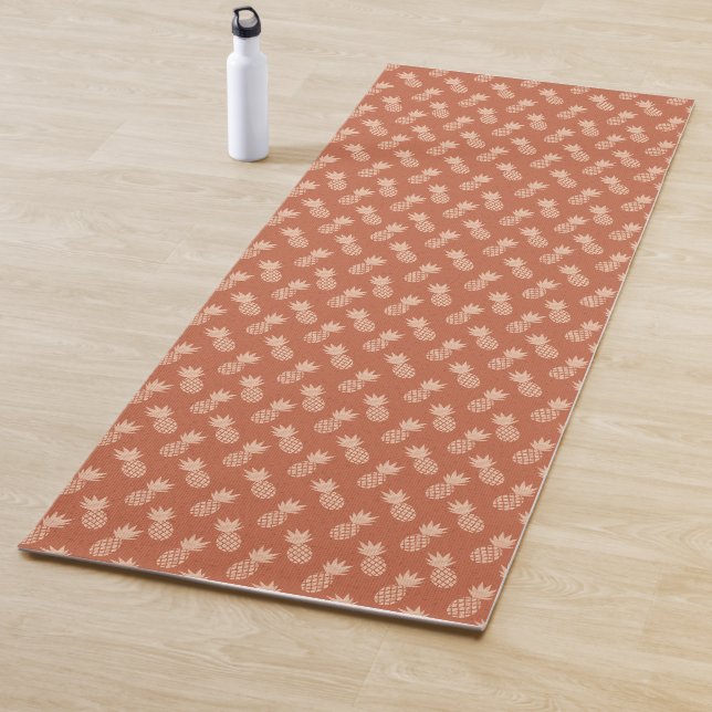 Muster Terracotta & Peach Tropical Pineapse Yogamatte (Beispiel)
