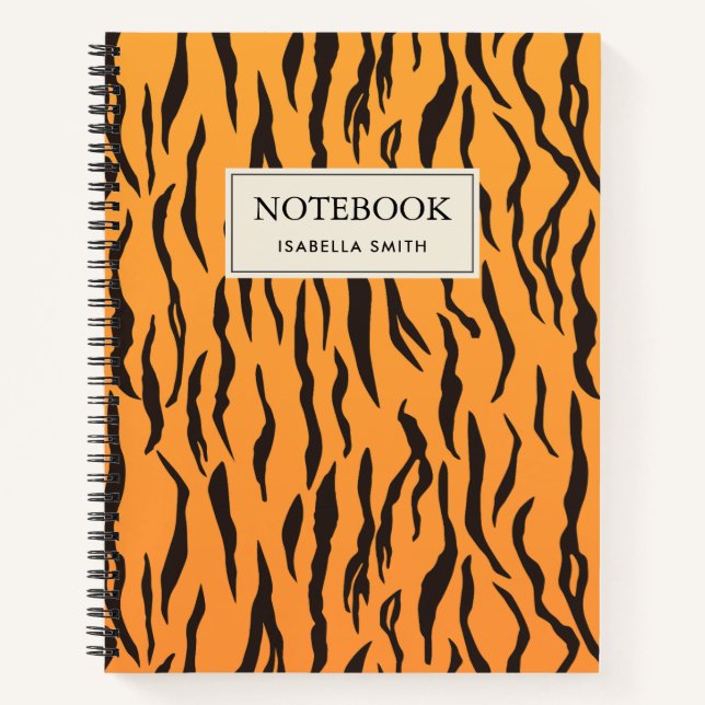 Muster Tigerhaut Notizbuch (Vorderseite)
