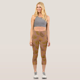 Muster tropischer Blätter 15 Capri Leggings