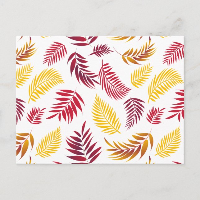 Muster tropischer Blätter 20 Postkarte (Vorderseite)
