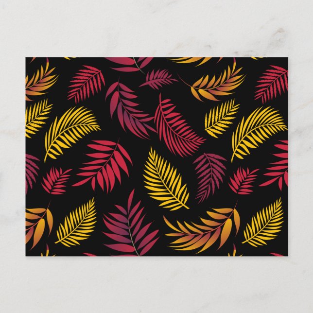 Muster tropischer Blätter 21 Postkarte (Vorderseite)