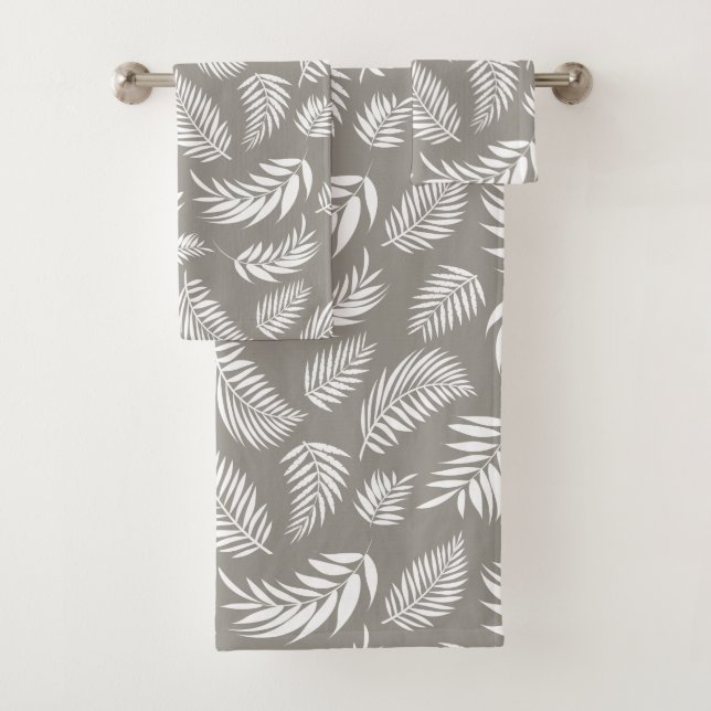 Muster tropischer Blätter 9 Badhandtuch Set (Insitu)