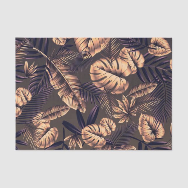 Muster tropischer Blätter Seidenpapier (Vorderseite)