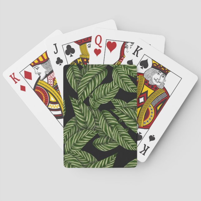 Muster tropischer Blätter Spielkarten (Rückseite)