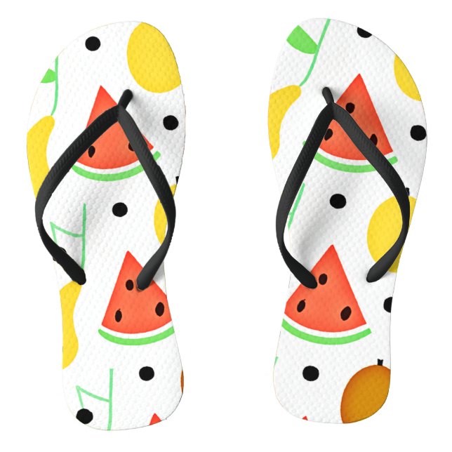 Muster tropischer Früchte Flip Flops (Fußbett)