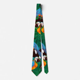 Muster tropischer Vögel Krawatte