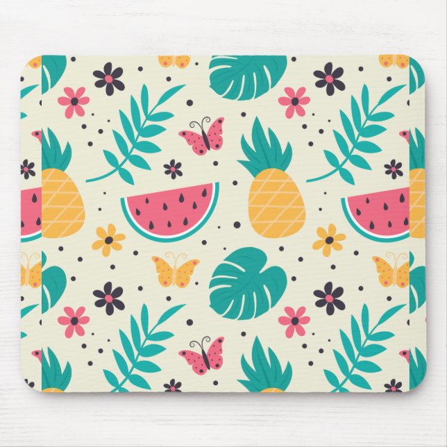 Muster Tropisches Fruchtwasser Ananas Mousepad (Vorne)
