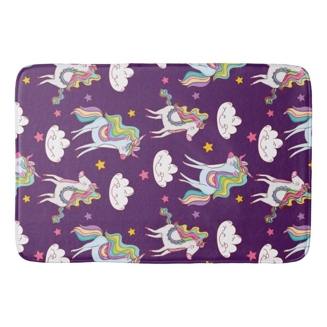 Muster Unicorn Funny Magic Horse Badematte (Vorderseite)