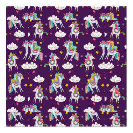 Muster Unicorn Funny Magic Horse Poster