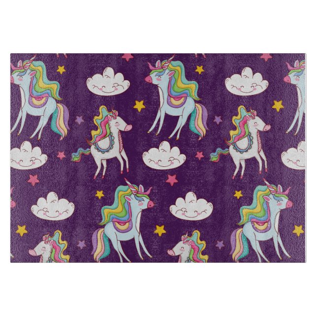 Muster Unicorn Funny Magic Horse Schneidebrett (Vorderseite)